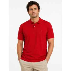 HB LIGHT MATERIAL RED POLO SHIRT