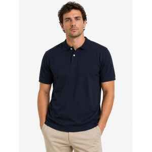 HB LIGHT MATERIAL NAVY BLUE POLO SHIRT