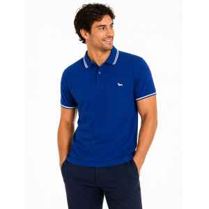HB POLO SHIRT ROYAL BLUE 2 LINES NECK