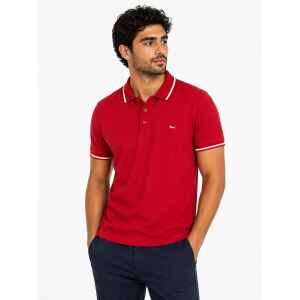 HB POLO SHIRT RED/WHITE EDGES