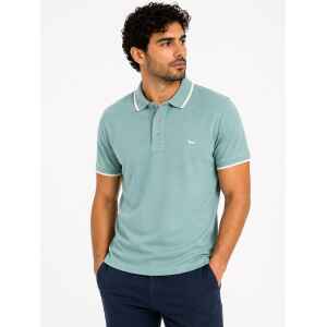 HB POLO SHIRT GREEN/WHITE EDGES