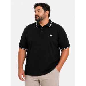 HB POLO TSHIRT BLACK/GREY EDGES