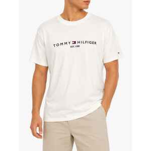 TH T-SHIRT TOMMY LOGO  WEATHERED WHITE