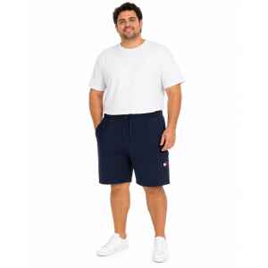 TOMMY JEANS COTTON SHORTS DARK BLUE