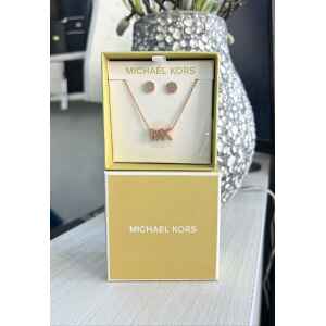 MK BOX EARINGS/NECKLACE ROSEGOLD
