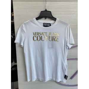 VERSACE COUTURE WHITE TSHIRT GOLD LETTERS