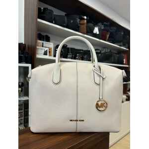 MK HYDE LG SATCHEL LIGHT CREAM