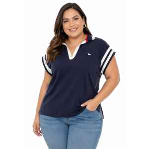 HB POLO V NECK SLEEVE LESS NAVY BLUE