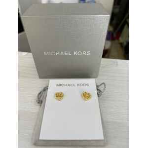 MK EARINGS GOLD HEART SHINNY