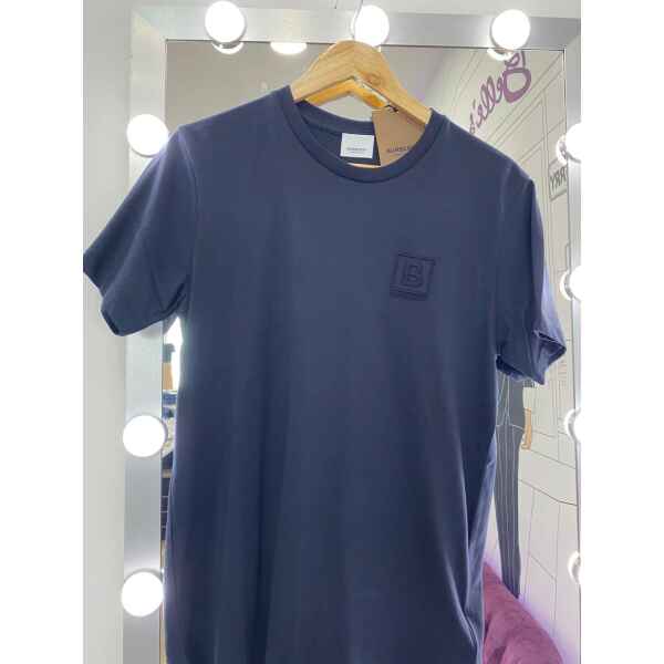 BURBERRY MEN TSHIRT SQUARE "B" BLUE