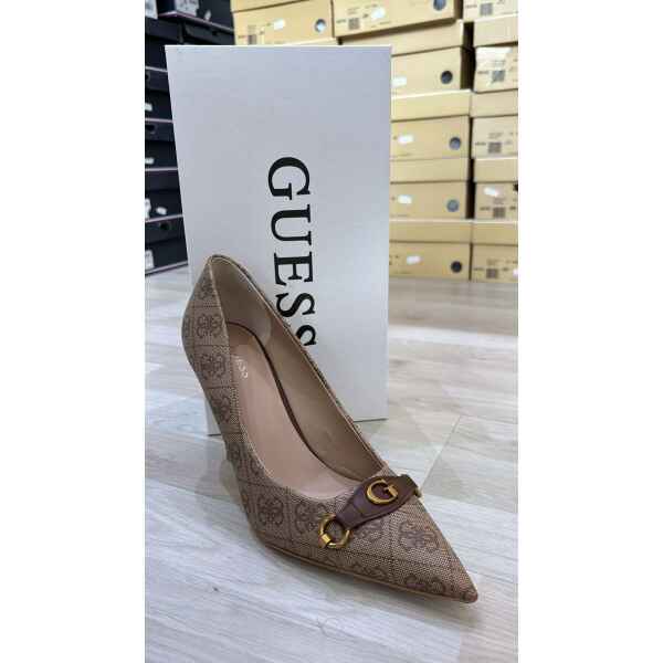 GUESS HEEL LATTE BROWN MINI BELT