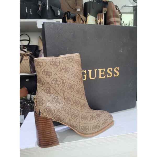 GUESS BOOTS HEEL LATTE BROWN