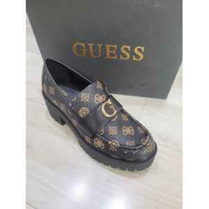 GUESS LOAFER DARK BROWN PATTERN