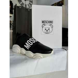 MOSCHINO SNEAKER ORSO PU NERO SLIP ON