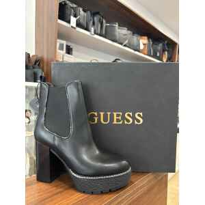 GUESS BOOTS PLATFORM BROWN PATTERN BORDER
