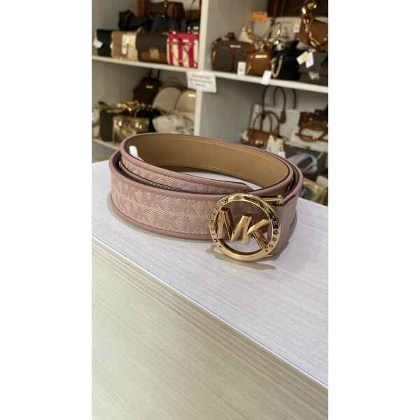 MK BELT PINK PATTERN/LIGH BROWN
