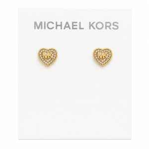 MK EARRINGS GOLD HEART