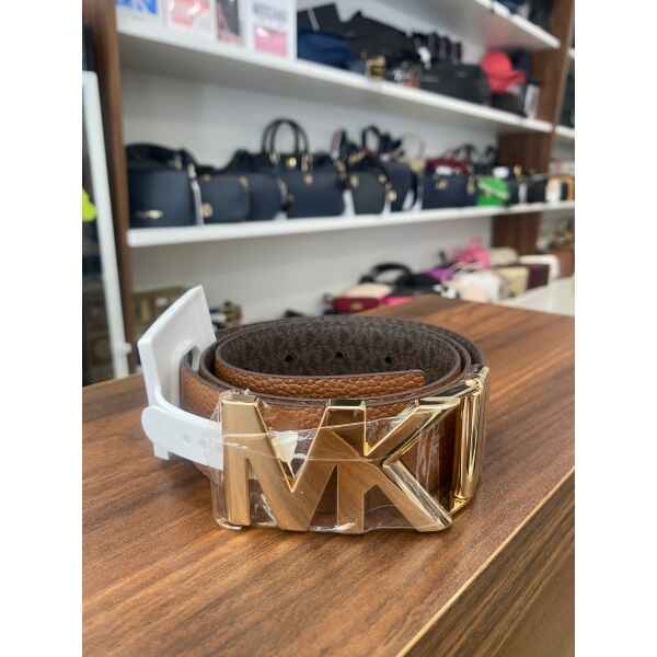 MK BELT REVERSIBLE BROWN/TAN BIG MK