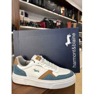 HB WHITE/CAMEL/BLUE TRAINERS