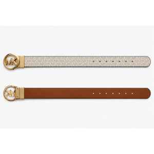 MK BELT REVERSIBLE VANILLA/TAN THIN