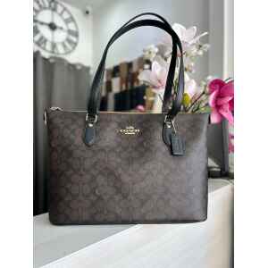 COACH TOTE SIG GALLERY WALNUT/BLACK