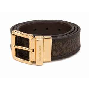 MK BELT REVERSIBLE BROWN LOGO/DARK BROWN