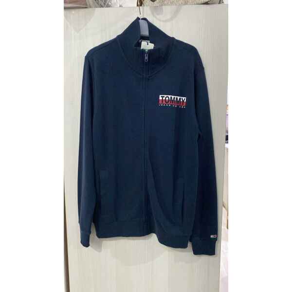TH MEN TOP BLUE ZIP TOMMY JEANS