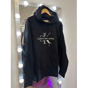 CK HOODIE BLACK CENTER CLASSIC LOGO