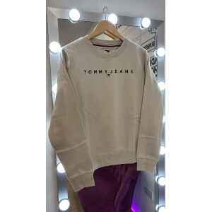 TH BEIGE SWEATER 'TOMMY JEANS' FLAG