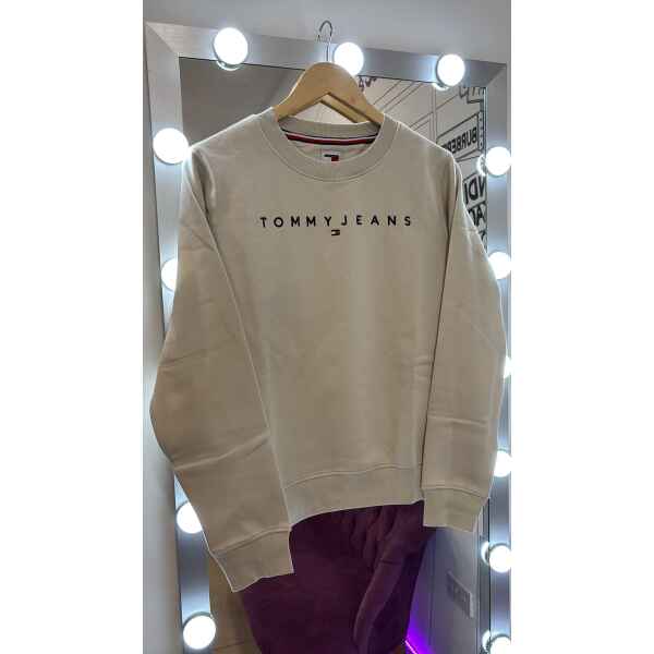 TH BEIGE SWEATER 'TOMMY JEANS' FLAG
