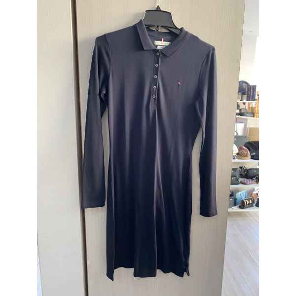 TH DRESS WOMAN BLUE POLO NECK
