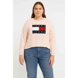 TH PINK WOOL SWEATER FLAG TOMMY JEANS