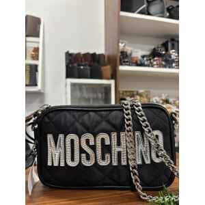 LOVE MOSCHINO BLACK XBODY SILVER LETTERS