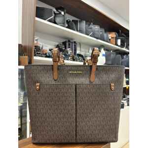 MK MD DOUBLE POCKET TOTE BROWN