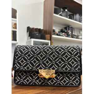 MK CECE MD FLAP NON LEATHER-VEGAN MATERIAL BLACK