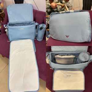 ARMANI 3 PIECES MUMMY BAG BABY BLUE