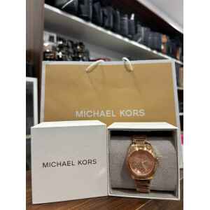 MK WATCH ROSEGOLD CRONOGRAPH STONES