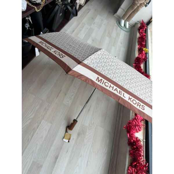MK UMBRELLA VANILLA/BROWN