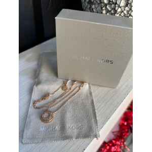 MK NECKLACE ROSEGOLD/PINK CIRCLE