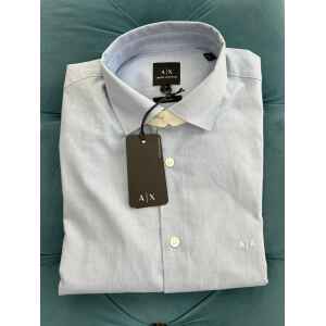 ARMANI SHIRT LIGHT BLUE DOTTED