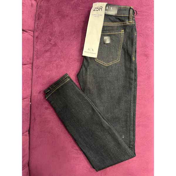 ARMANI JEANS SUPER SKINNY MID RISE DARK BLUE