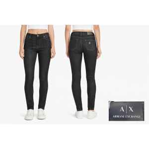 ARMANI JEANS SUPER SKINNY MID RISE DARK BLUE