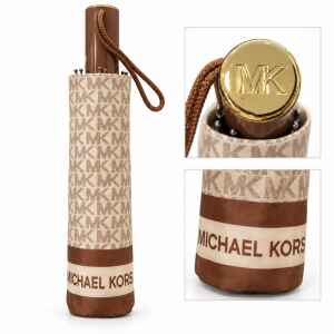 MK UMBRELLA VANILLA/BROWN