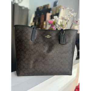 COACH SIG CITY TOTE WALNUT/BLACK