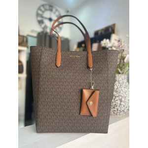 MK VINCENT LG TOTE BROWN