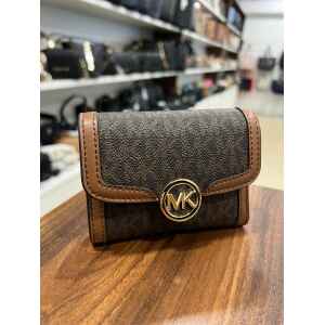 MK SMALL PURSE LEIDA MD BIFOLD BROWN
