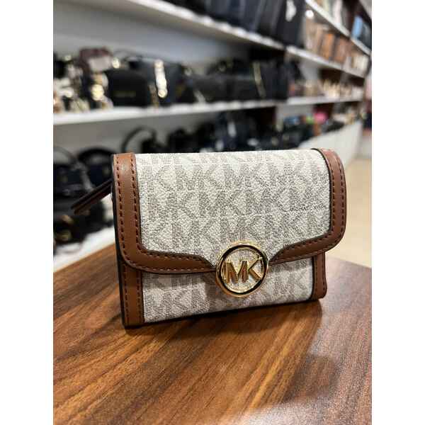 MK SMALL PURSE LEIDA MD BIFOLD VANILLA