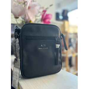 ARMANI MESSENGER BAG BLACK MIDDLE ZIP