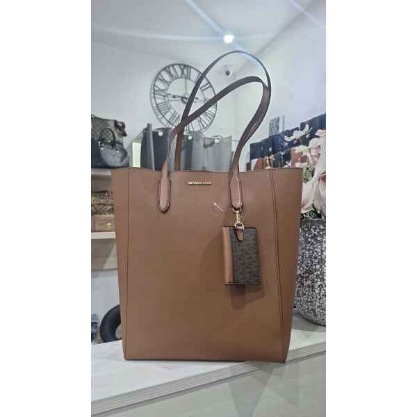 MK VINCENT LG TOTE W/CRD ATTCH LEATHER LUGGAGE