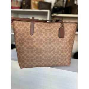 COACH SIG CITY TOTE TAN/BROWN